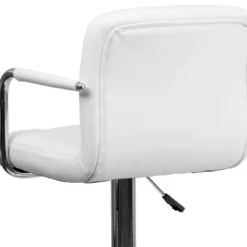 Flash Furniture Contemporary Quilted Vinyl Adjustable Height Barstool With Arms And Chrome Base -Flash Furniture GUEST a52a4ace 8595 4e33 b839 a15dd4de2360