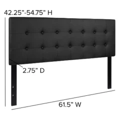 Flash Furniture Lennox Tufted Upholstered Queen Size Headboard In Black Vinyl -Flash Furniture GUEST a547de18 da3d 4d05 b549 c35cef09c369