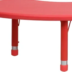 Flash Furniture 35"W X 65"L Half-Moon Plastic Height Adjustable Activity Table 18 Flash Furniture 35"W X 65"L Half-Moon Plastic Height Adjustable Activity Table -Flash Furniture GUEST a5629b8e b7a1 4da3 acfc c7ea69121ec5