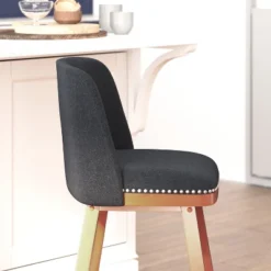 Flash Furniture Julia Set Of 2 Transitional Upholstered Counter Stools With Nailhead Trim And Solid Wood Frames -Flash Furniture GUEST a7539fd6 aba5 4496 b466 d993802889d1