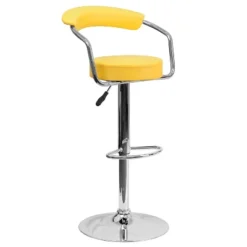 Flash Furniture Contemporary Vinyl Adjustable Height Barstool With Arms And Chrome Base -Flash Furniture GUEST a78661f0 5e89 4e65 8a68 0b03f8b4d156