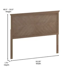 Flash Furniture Fiona Herring Bone Wooden Adjustable Headboard For Universal Metal Bed Frames -Flash Furniture GUEST a7924415 ae13 4e2d 9de5 409ee681b4f9