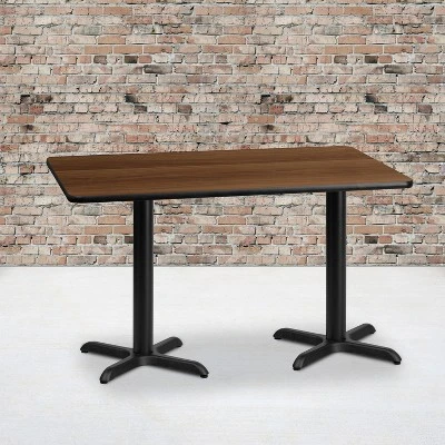 Flash Furniture 30'' X 60'' Rectangular Laminate Table Top With 22'' X 22'' Table Height Bases 3 Flash Furniture 30'' X 60'' Rectangular Laminate Table Top With 22'' X 22'' Table Height Bases