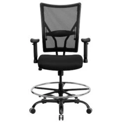 HERCULES Series 400 Lb. Capacity Big & Tall Drafting Chair Black Mesh - Flash Furniture -Flash Furniture GUEST a7f200ac 5278 47ad 8c88 c29eb573fa86