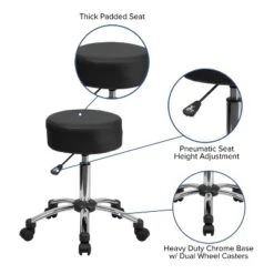 Flash Furniture Medical Ergonomic Stool With Chrome Base -Flash Furniture GUEST a834f904 f40a 494e 9005 de12cb889bf0