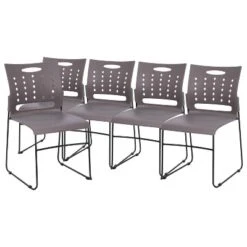 Flash Furniture 5 Pack HERCULES Series 881 Lb. Capacity Sled Base Stack Chair With Air-Vent Back -Flash Furniture GUEST a889b440 3f7c 436b 91c7 9475ac989d29