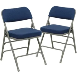 Flash Furniture 2 Pack HERCULES Series Premium Curved Triple Braced & Double Hinged Fabric Upholstered Metal Folding Chair -Flash Furniture GUEST a8ac9486 ebd6 418e 9b8d 4d9b6dfbc197