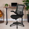 Flash Furniture 48"W X 24"D Electric Height Adjustable Standing Desk With Mesh Swivel Ergonomic Task Office Chair -Flash Furniture GUEST a8dc1255 45da 4c0c 8e08 fe091ba23db4