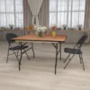 Flash Furniture 4-Foot Square Wood Folding Banquet Table -Flash Furniture GUEST a8e17ad4 a75a 48d4 8a9d d450eead608f
