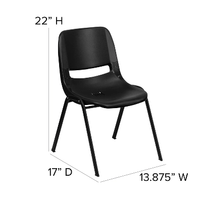 Flash Furniture HERCULES Series 440 Lb. Capacity Kid's Ergonomic Shell Stack Chair With 12" Seat Height 6 Flash Furniture HERCULES Series 440 Lb. Capacity Kid's Ergonomic Shell Stack Chair With 12" Seat Height - Image 4