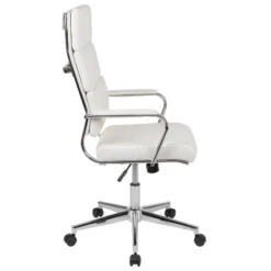 Flash Furniture Hansel High Back White LeatherSoft Contemporary Panel Executive Swivel Office Chair -Flash Furniture GUEST a929b320 0f5f 4093 a218 b52f9d409de0
