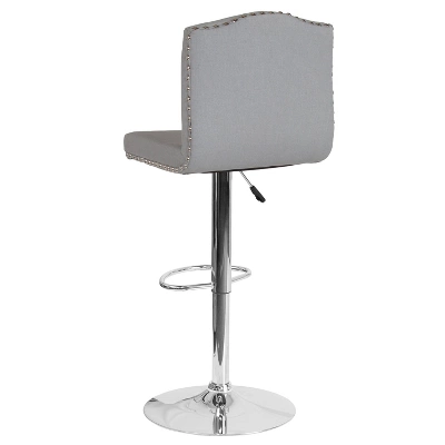 Flash Furniture Bellagio Contemporary Adjustable Height Crown Back Barstool With Accent Nail Trim 8 Flash Furniture Bellagio Contemporary Adjustable Height Crown Back Barstool With Accent Nail Trim - Image 6