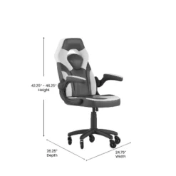 Flash Furniture X10 Gaming Chair Racing Office Computer PC Adjustable Chair With Flip-up Arms And Transparent Roller Wheels -Flash Furniture GUEST a95602be 5e6f 4464 b464 241ebca6397f