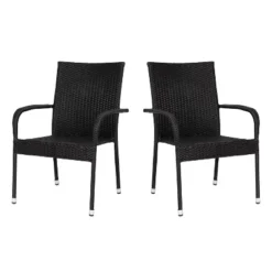 Flash Furniture Maxim Indoor/Outdoor Wicker Dining Chairs With Fade & Weather-Resistant Steel Frames For Patio And Deck 26 Flash Furniture Maxim Indoor/Outdoor Wicker Dining Chairs With Fade & Weather-Resistant Steel Frames For Patio And Deck -Flash Furniture GUEST aa7d979c 3c4a 4ab3 a584 1793205d0e2a