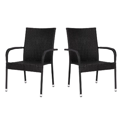 Flash Furniture Maxim Indoor/Outdoor Wicker Dining Chairs With Fade & Weather-Resistant Steel Frames For Patio And Deck 14 Flash Furniture Maxim Indoor/Outdoor Wicker Dining Chairs With Fade & Weather-Resistant Steel Frames For Patio And Deck - Image 12