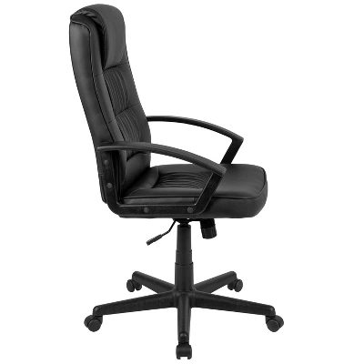 Flash Furniture Biscayne Flash Fundamentals High Back Black LeatherSoft-Padded Task Office Chair With Arms 13 Flash Furniture Biscayne Flash Fundamentals High Back Black LeatherSoft-Padded Task Office Chair With Arms - Image 11