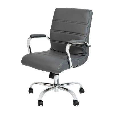 Flash Furniture Mid-Back Executive Swivel Office Chair With Metal Frame And Arms 18 Flash Furniture Mid-Back Executive Swivel Office Chair With Metal Frame And Arms - Image 16