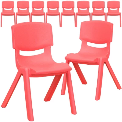 Flash Furniture 10 Pack Plastic Stackable School Chair With 12" Seat Height 13 Flash Furniture 10 Pack Plastic Stackable School Chair With 12" Seat Height - Image 11