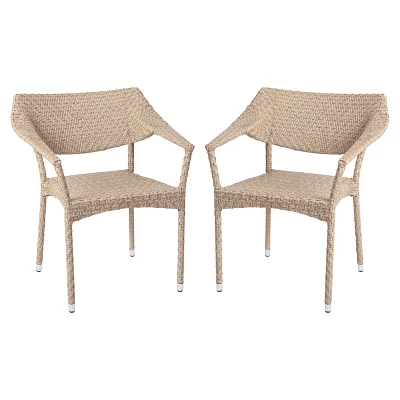 Flash Furniture Jace Set Of 2 Commercial Grade Stacking Patio Chairs, All Weather PE Rattan Wicker Patio Dining Chairs 14 Flash Furniture Jace Set Of 2 Commercial Grade Stacking Patio Chairs, All Weather PE Rattan Wicker Patio Dining Chairs - Image 12