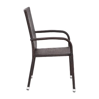 Flash Furniture Maxim Indoor/Outdoor Wicker Dining Chairs With Fade & Weather-Resistant Steel Frames For Patio And Deck 11 Flash Furniture Maxim Indoor/Outdoor Wicker Dining Chairs With Fade & Weather-Resistant Steel Frames For Patio And Deck - Image 9