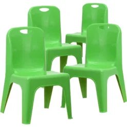 Flash Furniture 4 Pack Plastic Stackable School Chair With Carrying Handle And 11'' Seat Height -Flash Furniture GUEST ad5c3b8e b691 455c a62f 963c47df0b5f
