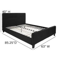 Flash Furniture Tribeca Queen Size Tufted Upholstered Platform Bed In Black Fabric 11 Flash Furniture Tribeca Queen Size Tufted Upholstered Platform Bed In Black Fabric -Flash Furniture GUEST ae91443a 9404 4ed3 80b6 d47a08b8d186