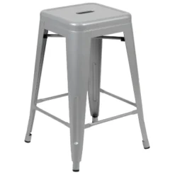 Flash Furniture 24" High Metal Counter-Height, Indoor Bar Stool - Stackable Set Of 4 -Flash Furniture GUEST aee23283 8133 4804 b7df 8a58232ffa1e