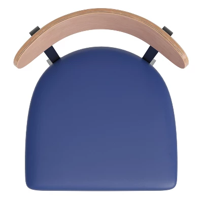 Flash Furniture Wright Commercial Grade Barstool With 500 LB. Capacity Steel Frame, Solid Wood Seat, And Boomerang Back 9 Flash Furniture Wright Commercial Grade Barstool With 500 LB. Capacity Steel Frame, Solid Wood Seat, And Boomerang Back - Image 7