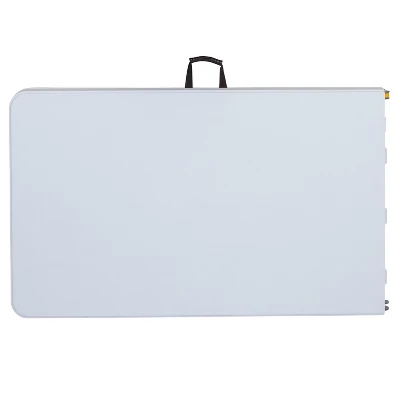Flash Furniture 8-Foot Height Adjustable Bi-Fold Granite White Plastic Banquet And Event Folding Table With Carrying Handle 6 Flash Furniture 8-Foot Height Adjustable Bi-Fold Granite White Plastic Banquet And Event Folding Table With Carrying Handle - Image 4