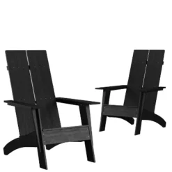 Flash Furniture Set Of 2 Sawyer Modern All-Weather Poly Resin Wood Adirondack Chairs -Flash Furniture GUEST b07bd3ee 0859 4900 88df 7e975e9adbbe