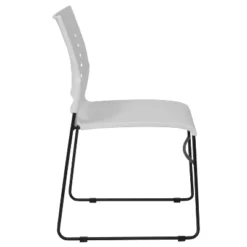 Flash Furniture HERCULES Series 881 Lb. Capacity White Sled Base Stack Chair With Air-Vent Back -Flash Furniture GUEST b0ef59ad 8292 44de 82a5 20e027e902d4