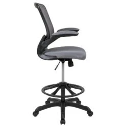 Flash Furniture Mid-Back Mesh Ergonomic Drafting Chair With Adjustable Foot Ring And Flip-Up Arms -Flash Furniture GUEST b312336c 5fe9 45a6 a9ef 23dcd92e8621