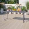 Flash Furniture 4-Foot Height Adjustable Bi-Fold Dark Gray Plastic Folding Table With Carrying Handle -Flash Furniture GUEST b34dcb69 46c3 4d57 b1a4 418af724ba87