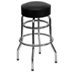 Flash Furniture Double Ring Chrome Barstool -Flash Furniture GUEST b40243c2 2fdd 41ec 85cf 5bdaffbc2587