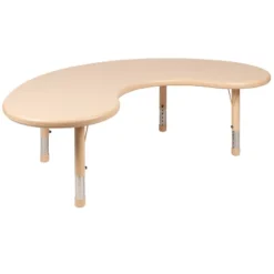 Flash Furniture 35"W X 65"L Half-Moon Plastic Height Adjustable Activity Table 27 Flash Furniture 35"W X 65"L Half-Moon Plastic Height Adjustable Activity Table -Flash Furniture GUEST b41a476b 5d1a 469c a2e7 786f5409a674