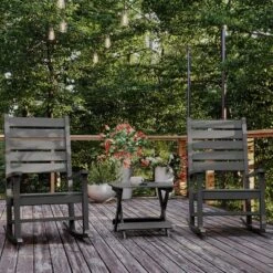 Flash Furniture Halifax Outdoor Folding Side Table, Portable All-Weather HDPE Adirondack Side Table -Flash Furniture GUEST b52253e7 4d86 4472 b782 a4db57703d56