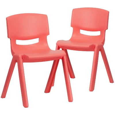 Flash Furniture 2 Pack Plastic Stackable School Chair With 13.25" Seat Height 14 Flash Furniture 2 Pack Plastic Stackable School Chair With 13.25" Seat Height - Image 12