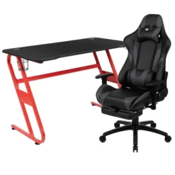 Flash Furniture Gaming Desk And Footrest Reclining Gaming Chair Set With Cup Holder And Headphone Hook -Flash Furniture GUEST b5df6cf9 c588 460e a42f caf32b4cd9f1