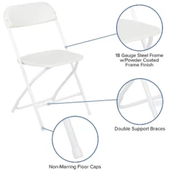 Flash Furniture Hercules™ Series Plastic Folding Chair - 4 Pack 650LB Weight Capacity -Flash Furniture GUEST b6c14e0f 7a3b 40f5 a3f2 447b0f6b5cbf