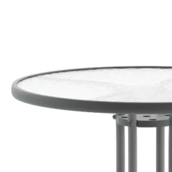 Flash Furniture Bellamy 31.5'' Silver Round Tempered Glass Metal Table 17 Flash Furniture Bellamy 31.5'' Silver Round Tempered Glass Metal Table -Flash Furniture GUEST b7082b87 beb2 47cb a0a3 7608cb6b614c