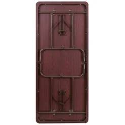 Flash Furniture 6-Foot Mahogany Melamine Laminate Folding Banquet Table -Flash Furniture GUEST b7bd4e17 e120 488f 8fd5 3105b5555131