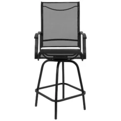 Flash Furniture Valerie Patio Bar Height Stools Set Of 2, All-Weather Textilene Swivel Patio Stools And Deck Chairs With High Back & Armrests -Flash Furniture GUEST b7cc09c5 c29e 43ad 9f4c afa0a8d24589
