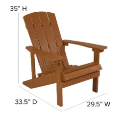 Flash Furniture Set Of 2 Charlestown All-Weather Poly Resin Wood Adirondack Chairs -Flash Furniture GUEST b8667026 89dc 47f5 a513 e0e8b7c23da0