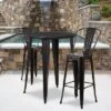 Flash Furniture Commercial Grade 30" Round Metal Indoor-Outdoor Bar Table Set With 2 Cafe Stools 1 Flash Furniture Commercial Grade 30" Round Metal Indoor-Outdoor Bar Table Set With 2 Cafe Stools -Flash Furniture GUEST b886553a 11ac 4891 8389 87f991d802ff
