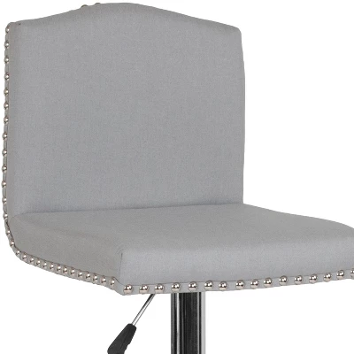 Flash Furniture Bellagio Contemporary Adjustable Height Crown Back Barstool With Accent Nail Trim 7 Flash Furniture Bellagio Contemporary Adjustable Height Crown Back Barstool With Accent Nail Trim - Image 5
