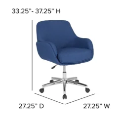 Flash Furniture Rochelle Home And Office Upholstered Mid-Back Molded Frame Office Chair -Flash Furniture GUEST b8fbd33c d2ff 494f b471 d877f3fcefdd
