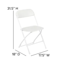 Flash Furniture Hercules™ Series Plastic Folding Chair - 4 Pack 650LB Weight Capacity -Flash Furniture GUEST b984c626 f90f 4c84 a656 bfe54bde632c