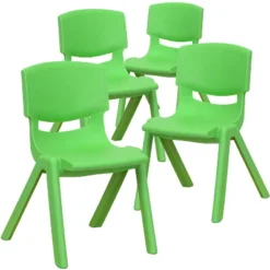 Flash Furniture 4 Pack Plastic Stackable School Chair With 12'' Seat Height -Flash Furniture GUEST b9ab7c64 36fb 459d aaa7 6636f73a2cf4