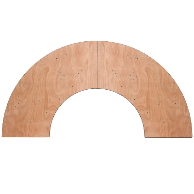 Flash Furniture 5.5 Ft. X 2 Ft. Serpentine Wood Folding Banquet Table 4 Flash Furniture 5.5 Ft. X 2 Ft. Serpentine Wood Folding Banquet Table - Image 2