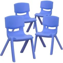 Flash Furniture 4 Pack Plastic Stackable School Chair With 12'' Seat Height -Flash Furniture GUEST bb2c8594 e30c 4a06 af1d de294f76a880